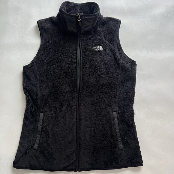 The North Face Vest Jacket Women's Black Full Zip Pockets Fleece Outdoor M - Picture 1 of 12